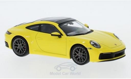 Porsche 992 4S 1/43 Minichamps 911 () Carrera 4S giallo 2019 modellino in miniatura