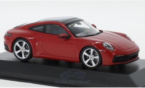 Porsche 992 S 1/43 Minichamps 911 () Carrera S rosso 2019 modellino in miniatura