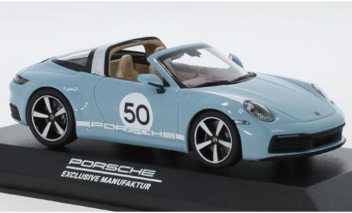 Porsche 992 Targa 1/43 Minichamps 911 () Targa 4S blu/Dekor No.50 Heritage Design Edition modellino in miniatura