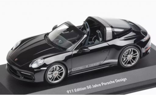 Porsche 992 Targa 1/43 Minichamps 911 () Targa nero 50 Jahre Design modellino in miniatura