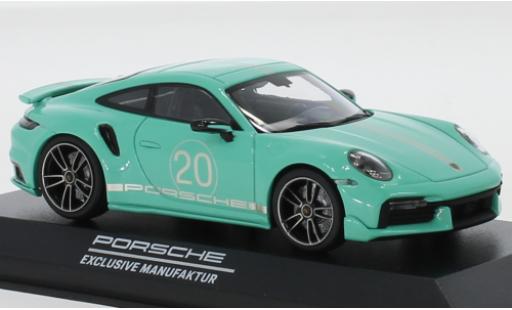 Porsche 992 Turbo s 1/43 Minichamps 911 () Turbo S verde China 20th Anniversary modellino in miniatura