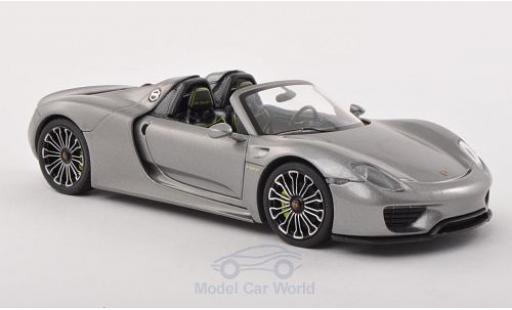 Porsche 918 2013 1/43 Minichamps Spyder metallico grigio 2013 IAA Frankfurt modellino in miniatura