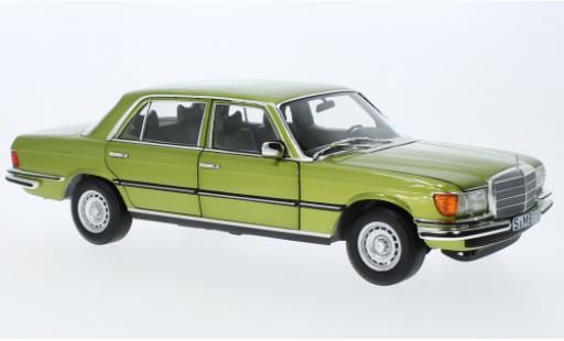 Mercedes 450 1/18 I Norev SEL (W116) metallise la chaux 1976 modellino in miniatura