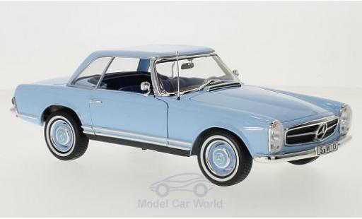 Mercedes 230 1/18 Norev SL (W113) HardTop blu 1963 modellino in miniatura