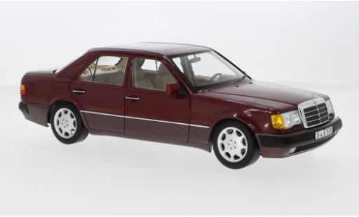 Mercedes 500 1/18 I Norev E (W124) metallise rot 1991 1:18 modellino in miniatura
