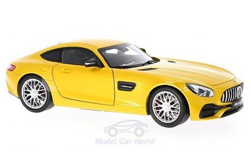 Mercedes AMG GT 1/18 Norev (C190) metallico giallo modellino in miniatura