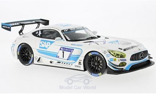 Mercedes AMG GT 1/18 Norev 3 No.1 AMG Black falcon SAP 24h Nürburgring 2017 Y.Buurman/A.Christodoulou/M.Engel/M.Metzger modellino in miniatura