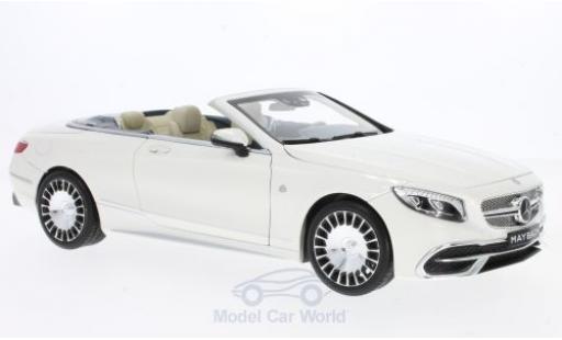 Mercedes Classe S 1/18 Norev -Maybach S650 Cabriolet bianco modellino in miniatura