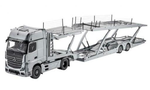Mercedes Actros 1/18 NZG Autotransporter grigio avec Lohr remorque modellino in miniatura