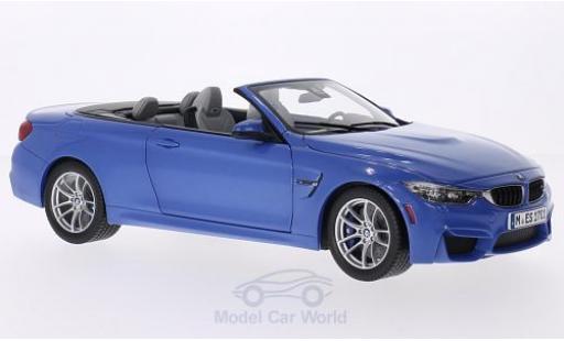 Bmw M4 1/18 Paragon Convertibile metallico blu 2015 ohne Vitrine modellino in miniatura