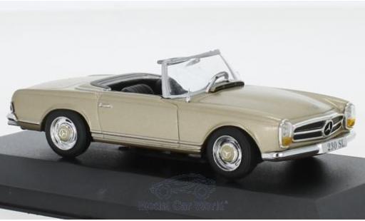 Mercedes 230 1/43 Pct SL (W113) metallico beige 1963 modellino in miniatura