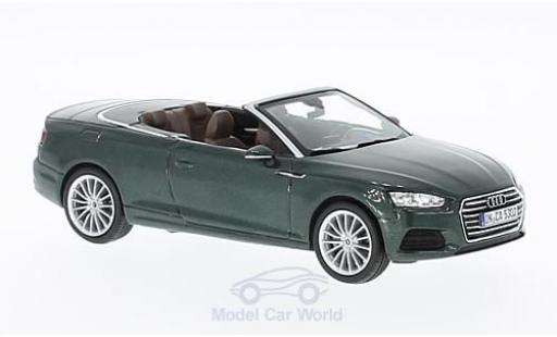 Audi A5 1/43 Spark Cabriolet metallico verde 2016 modellino in miniatura