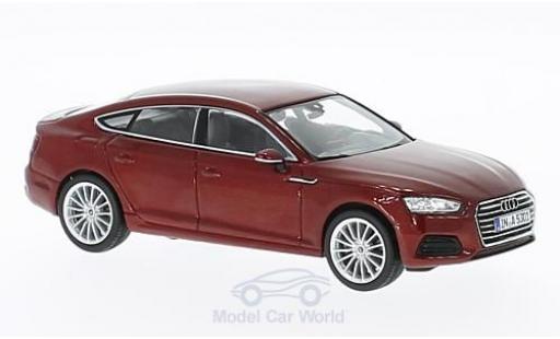 Audi A5 1/43 Spark Sportback metallico rosso 2016 modellino in miniatura