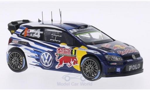 Volkswagen Polo 1/43 Spark R WRC No.9 Motorsport Red Bull Rallye WM Rallye Monte-Carlo 2015 A.Mikkelsen/O.Floene modellino in miniatura