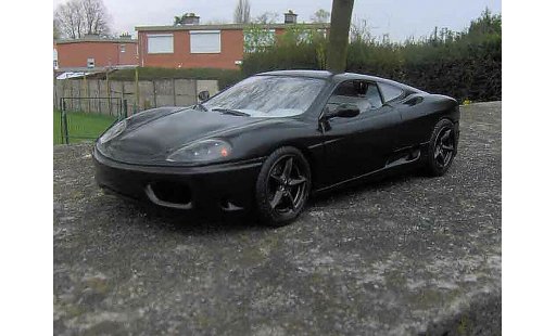 Ferrari 360 Modena 1/18 Burago coupe nero modellini auto