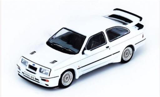 Ford Sierra 1/64 INNO64 RS 500 Cosworth bianco RHD 1986 modellino in miniatura