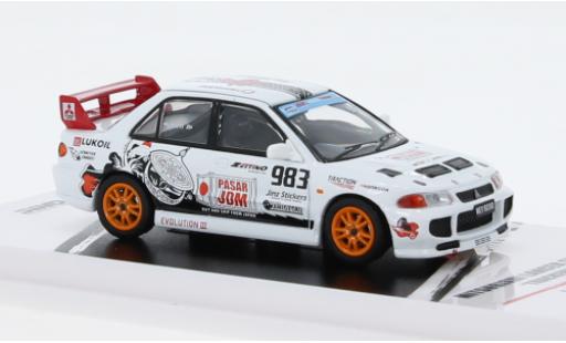 Mitsubishi Lancer 1/64 INNO64 EVO III RHD Trackerz Racing modellino in miniatura