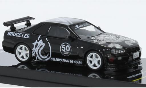 Nissan Skyline 1/64 INNO64 GT-R (R34) nero RHD modellino in miniatura