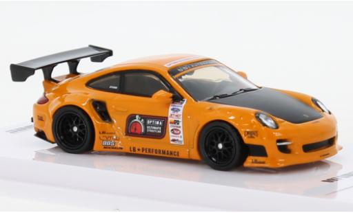 Porsche 991 1/64 INNO64 911 (997) Liberty Walk orange/nero 2014 modellino in miniatura