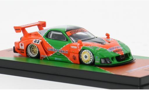 Mazda RX7 1/64 INNO64 (FD3S) LB-Super Silhouette grün/orange 1:64 modellino in miniatura