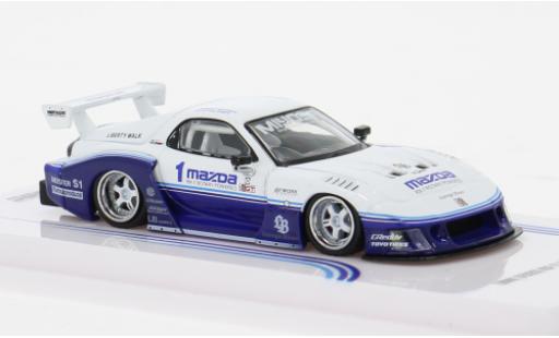 Mazda RX7 1/64 INNO64 (FD3S) LB-Super Silhouette weiss/blau 2024 1:64 modellino in miniatura