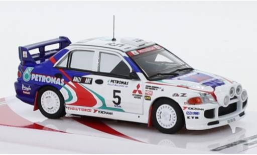 Mitsubishi Lancer 1/64 INNO64 Evo III No.5 RalliArt Petronas Rally Malaysia 1996 K.Shinozuka/F.Gocentas modellino in miniatura