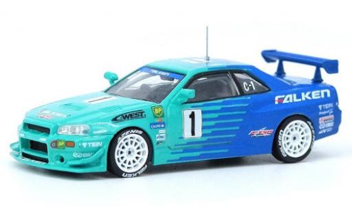Nissan Skyline 1/64 INNO64 GT-R (R34) RHD Falken Super Taikyu 2001 modellino in miniatura