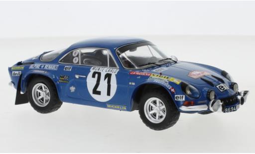 Alpine A110 1/24 IXO Renault No.21 Rallye Monte Carlo 1973 J.P.Nicolas/M.Vial modellino in miniatura