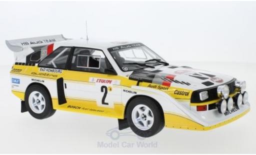 Audi Sport Quattro 1/18 IXO Sport quattro S1 E2 No.2 HB Team HB Rallye WM Rallye Monte Carlo 1986 mit Decals W.Röhrl/C.Geistdörfer modellino in miniatura