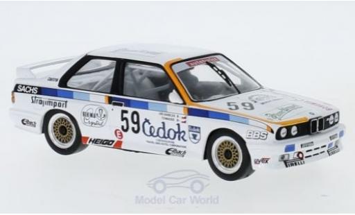 Bmw M3 1/43 IXO (E30) No.59 ETCC 1988 O.Vanicek/V.Tomasek modellino in miniatura
