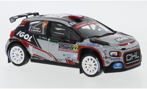 Citroen C3 1/43 IXO R5 No.22 CHL Sport Auto IGOL Rallye Monte Carlo 2019 Y.Bonato/B.Boulloud modellino in miniatura