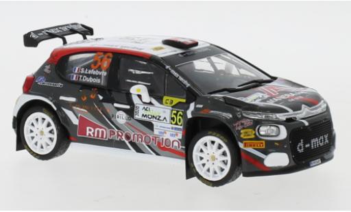 Citroen C3 1/43 IXO R5 No.56 WRC Rallye Monza 2020 S.Lefebvre/T.Dubios modellino in miniatura
