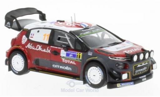 Citroen C3 1/43 IXO WRC No.11 Rallye WM Rallye Mexico 2018 S.Loeb/D.Elena modellino in miniatura