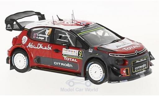 Citroen C3 1/43 IXO WRC No.9 Rallye WM Rallye Sardinien 2017 A.Mikkelsen/A.Jaeger modellino in miniatura