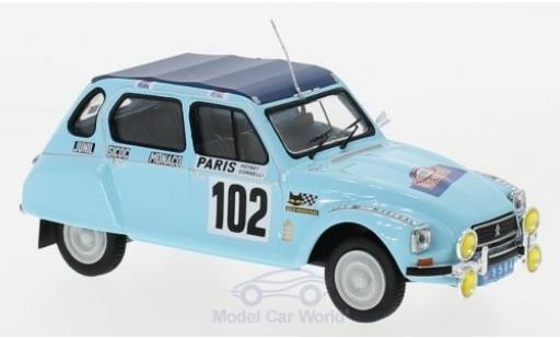 Citroen Dyane 1/43 IXO No.102 Rallye WM Rally Monte Carlo 1976 M.Peyret/J.J.Cornelli modellino in miniatura