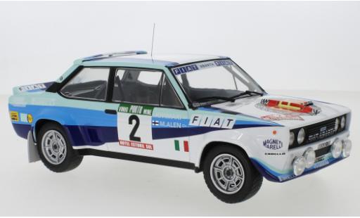 Fiat 131 1/18 IXO Abarth No.2 Rallye WM Rally Portugal 1980 M.Alen/I.Kivimaki modellino in miniatura