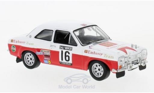 Ford Escort 1/43 IXO MK I RS 1600 No.16 Embassy RAC Rallye 1971 T.Makinen/H.Liddon modellino in miniatura