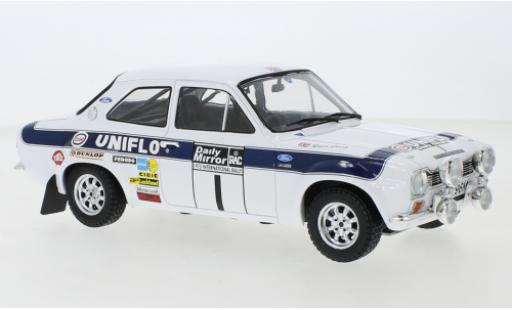 Ford Escort 1/18 IXO MKI RS 1600 No.1 RAC Rally 1973 New Blue R.Clark/T.Mason modellino in miniatura