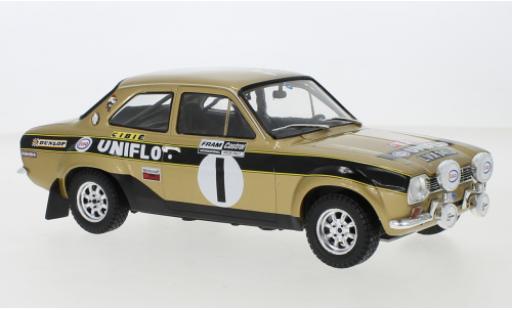 Ford Escort 1/18 IXO MKI RS 1600 No.1 Welsh Rally 1972 Old Gold R.Clark/J.Porter modellino in miniatura