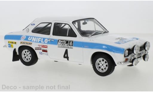Ford Escort 1/18 IXO MKI RS 1600 RHD No.4 Rallye WM RAC Rally 1972 Esso Blue R.Clark/T.Mason modellino in miniatura