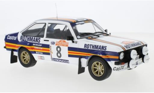 Ford Escort 1/18 IXO MKII RS 1800 No.8 Rothmans Rallye WM Rally San Remo 1980 H.Mikkola/A.Hertz modellino in miniatura