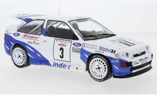 Ford Escort 1/18 IXO RS Cosworth No.3 Rallye WM Tour de Corse 1993 F.Delecour/D.Grataloup modellino in miniatura