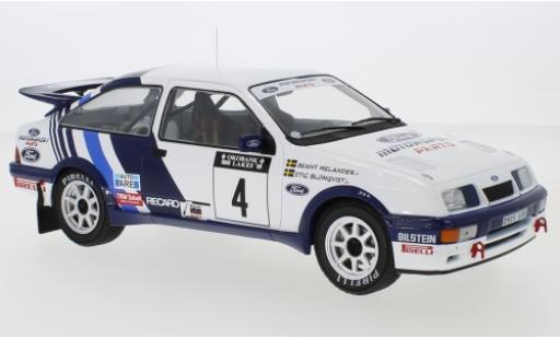 Ford Sierra 1/18 IXO RS Cosworth No.4 Rallye WM 1000 Lakes Rallye 1988 S.Blomqvist/B.Melander modellino in miniatura