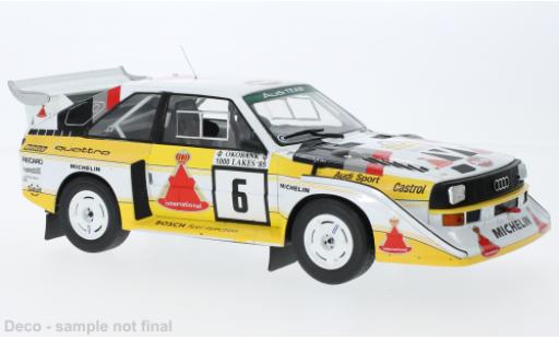 Audi Sport Quattro 1/18 IXO Sport quattro S1 E2 No.6 1000 Lakes Rally 1985 modellino in miniatura