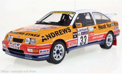 Ford Sierra 1/18 IXO RS Cosworth No.33 Rally WM Rallye RAC Lombard 1989 modellino in miniatura