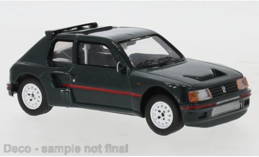 Peugeot 205 1/43 IXO T16 Douane metallise grigio 1987 modellino in miniatura