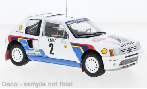 Peugeot 205 1/24 IXO T16 No.2 Rallye WM Rally Monte Carlo 1985 modellino in miniatura