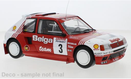 Peugeot 205 1/18 IXO T16 No.3 Belga Rally Ypres 1985 modellino in miniatura