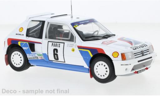 Peugeot 205 1/24 IXO T16 No.6 Rallye WM Rally Monte Carlo 1985 modellino in miniatura