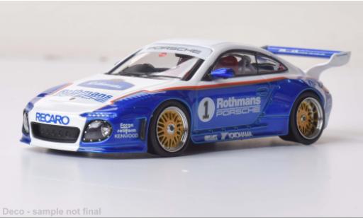 Porsche 997 1/43 IXO Old and New bianco/blu Rothmans- modellino in miniatura
